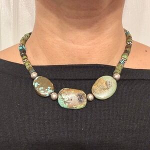 Turquoise Necklace - Heishi Style Beads